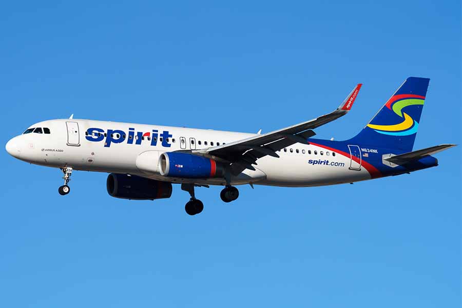 Spirit Airlines A320 Old Livery