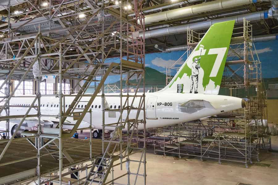 S7 Airlines A320 в новой ливрее